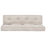 Vidaxl coussin de canap� palette marron clair tissu patchwork