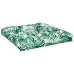 Vidaxl coussin de canap� palette � motif de feuilles 70x70x12 cm