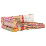 Vidaxl coussin de canap� palette multicolore tissu patchwork