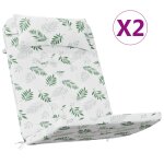 Vidaxl coussins de chaise adirondack lot de 2 mod�le de feuille
