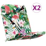 Vidaxl coussins de chaise adirondack lot de 2 multicolore tissu oxford