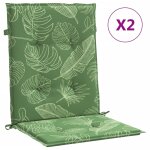 Vidaxl coussins de dossier 2 pc tissu oxford mod�le feuille