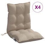 Vidaxl coussin d'ext�rieur 4 pc taupe 100 x 50 x 7 cm