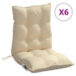 Vidaxl coussin d'ext�rieur 6 pc beige 100 x 50 x 7 cm
