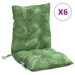 Vidaxl coussin d'ext�rieur 6 pc mod�le feuille 100 x 50 x 7 cm