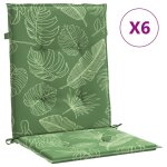 Vidaxl coussins de dossier 6 pc tissu oxford mod�le feuille