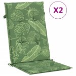 Vidaxl coussins de chaise � dossier haut lot de 2 mod�le de feuille