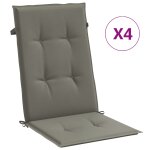 Vidaxl coussins de chaise � dossier haut lot de 4 gris fonc� m�lang�