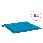 Vidaxl coussins de chaise jardin lot de 4 bleu 50x50x3 cm tissu oxford