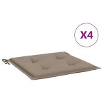 Vidaxl coussins de chaise jardin lot de 4 taupe 50x50x4cm tissu oxford
