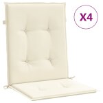 Vidaxl coussins de chaise de jardin 4 pc cr�me 100 x 50 x 3 cm
