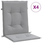 Vidaxl coussins de chaise de jardin � dossier bas lot de 4 gris