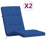 Vidaxl coussins de chaise longue lot de 2 bleu royal tissu oxford