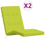 Vidaxl coussins de chaise longue lot de 2 vert vif tissu oxford