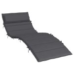 Vidaxl coussin de chaise longue anthracite 180x60x4 cm tissu oxford