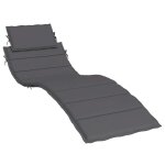 Vidaxl coussin de chaise longue anthracite 186x58x4 cm tissu oxford