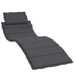 Vidaxl coussin de chaise longue anthracite mlang 186x58x4 cm tissu