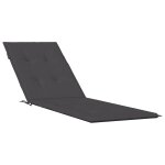 Vidaxl coussin de chaise longue anthracite m�lang� (75 + 105) x 50 x 4 cm