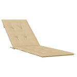 Vidaxl coussin de chaise longue beige m�lang� (75 + 105) x 50 x 4 cm tissu