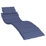 Vidaxl coussin de chaise longue bleu marine tissu oxford