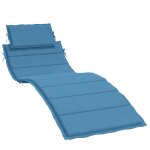 Vidaxl coussin de chaise longue bleu m�lang� 186x58x4 cm tissu