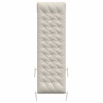 Vidaxl coussin de chaise longue crme 160x50x10 cm similicuir daim