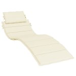 Vidaxl coussin de chaise longue cr�me 186x58x4 cm tissu oxford