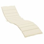 Vidaxl coussin de chaise longue cr�me 200x50x3 cm tissu oxford