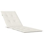 Vidaxl coussin de chaise longue cr�me m�lang� (75 + 105) x 50 x 4 cm