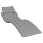Vidaxl coussin de chaise longue gris 186x58x4 cm tissu oxford