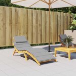 Vidaxl coussin de chaise longue gris 186x58x4 cm tissu oxford