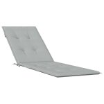 Vidaxl coussin de chaise longue gris clair m�lang� (75 + 105) x 50 x 4 cm