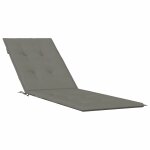 Vidaxl coussin de chaise longue gris fonc� m�lang� (75 + 105) x 50 x 4 cm