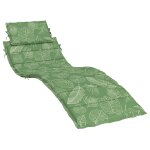 Vidaxl coussin de chaise longue motif de feuilles tissu oxford
