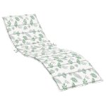Vidaxl coussin de chaise longue motif de feuilles tissu oxford