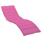 Vidaxl coussin de chaise longue rose tissu oxford