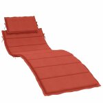 Vidaxl coussin de chaise longue rouge m�lang� 186x58x4 cm tissu
