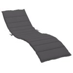 Vidaxl coussin de chaise longue anthracite 200x70x3 cm tissu oxford