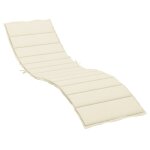 Vidaxl coussins de chaise longue tissu oxford (100% polyester) cr�me