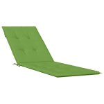 Vidaxl coussin de chaise longue vert m�lang� (75 + 105) x 50 x 4 cm tissu