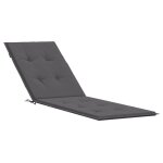 Vidaxl coussin de chaise de terrasse anthracite (75 + 105)x50x4 cm