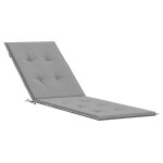Vidaxl coussin de chaise de terrasse gris (75 + 105)x50x4 cm