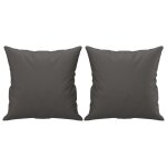 Vidaxl coussins d�coratifs lot de 2 gris 40x40 cm similicuir
