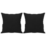 Vidaxl coussins d�coratifs lot de 2 noir 40x40 cm tissu microfibre