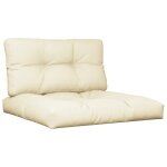 Vidaxl coussins de palette lot de 2 cr�me tissu