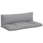 Vidaxl coussins de palette lot de 2 gris tissu