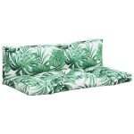 Vidaxl coussins de palette lot de 2 motif de feuilles tissu