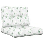 Vidaxl coussins de palette lot de 2 motif de feuilles tissu Vidaxl coussins de palette lot de 2 motif de feuilles tissu