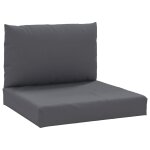 Vidaxl coussins de palette lot de 2 anthracite tissu oxford