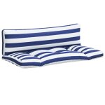Vidaxl coussins de palette lot de 2 rayures bleues / blanches